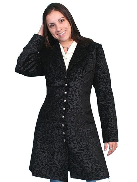 Scully Leather Black Embossed Cotton Womens Jacket - Flyclothing LLC