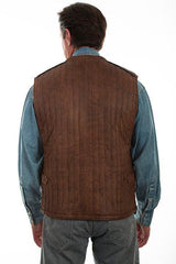 Scully Leather Brown Men's Mens Vest - Scully Leather
