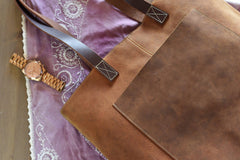 Kiko Leather PCH Tote Brown - Kiko