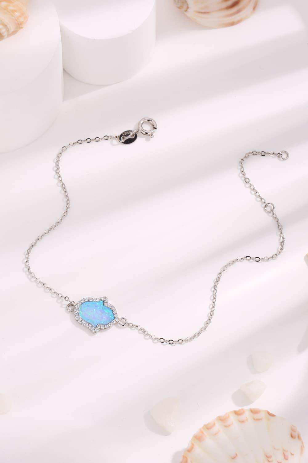 Opal 925 Sterling Silver Bracelet - Trendsi - Flyclothing LLC
