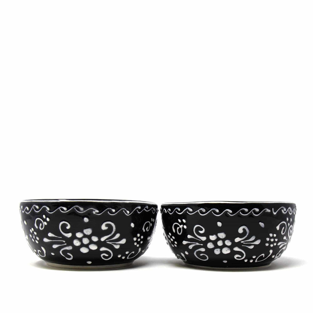 Encantada Handmade Pottery 5.5" Set of 2 Bowls, Ink - Encantada