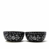 Encantada Handmade Pottery 5.5" Set of 2 Bowls, Ink - Encantada