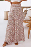 Polka Dot High Waist Wide Leg Pants with Pockets - Trendsi - Flyclothing LLC