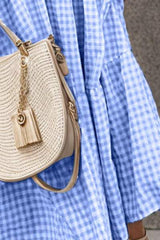 Full Size Smocked Ruffled Plaid Ruffle Hem Dress - Trendsi - Flyclothing LLC