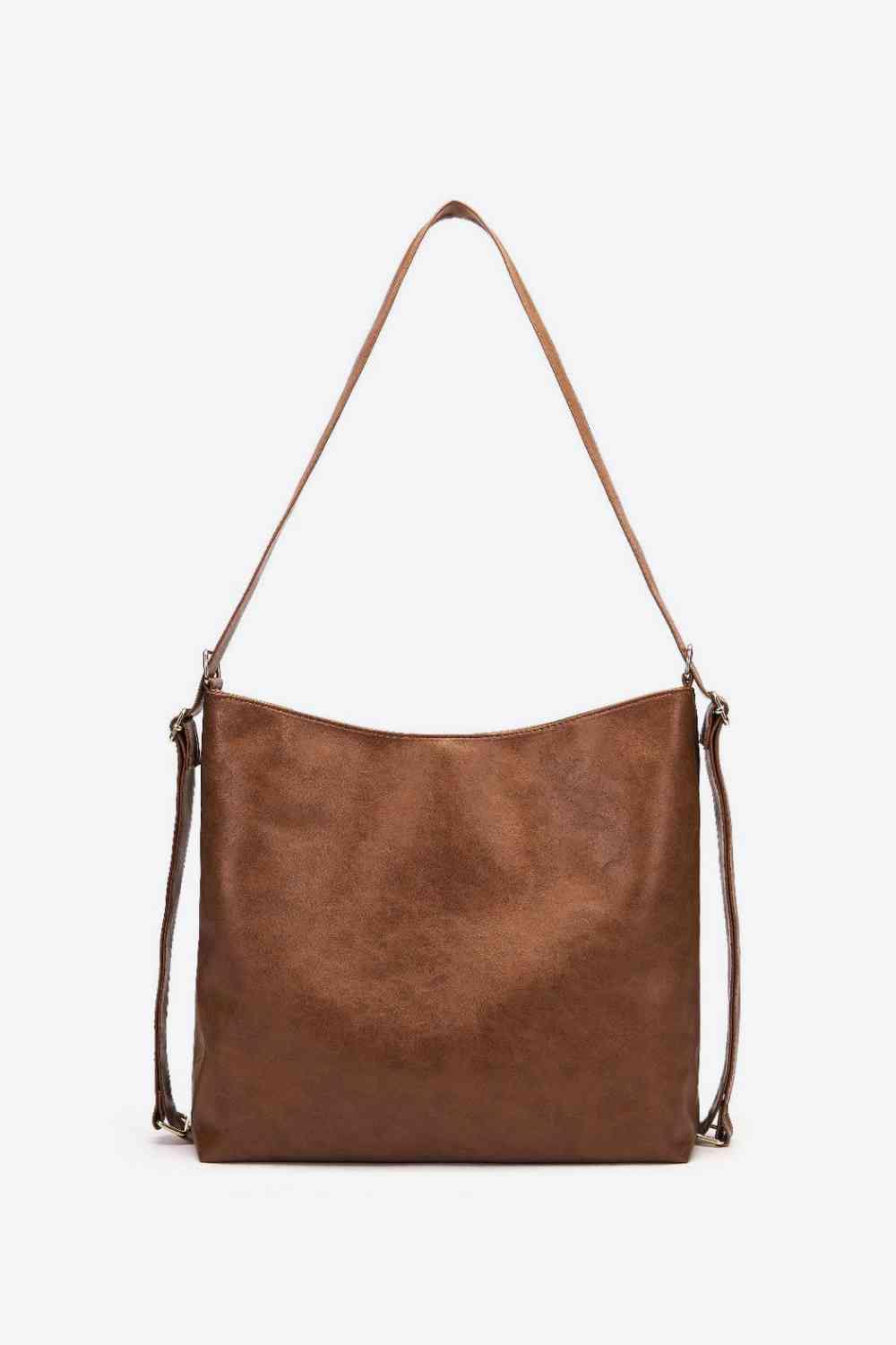 Large PU Leather Crossbody Bag - Trendsi