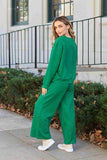 Double Take Full Size Textured Long Sleeve Top and Drawstring Pants Set - Trendsi - Flyclothing LLC