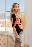 Sew In Love Full Size Floral Round Neck Short Sleeve T-Shirt - Trendsi