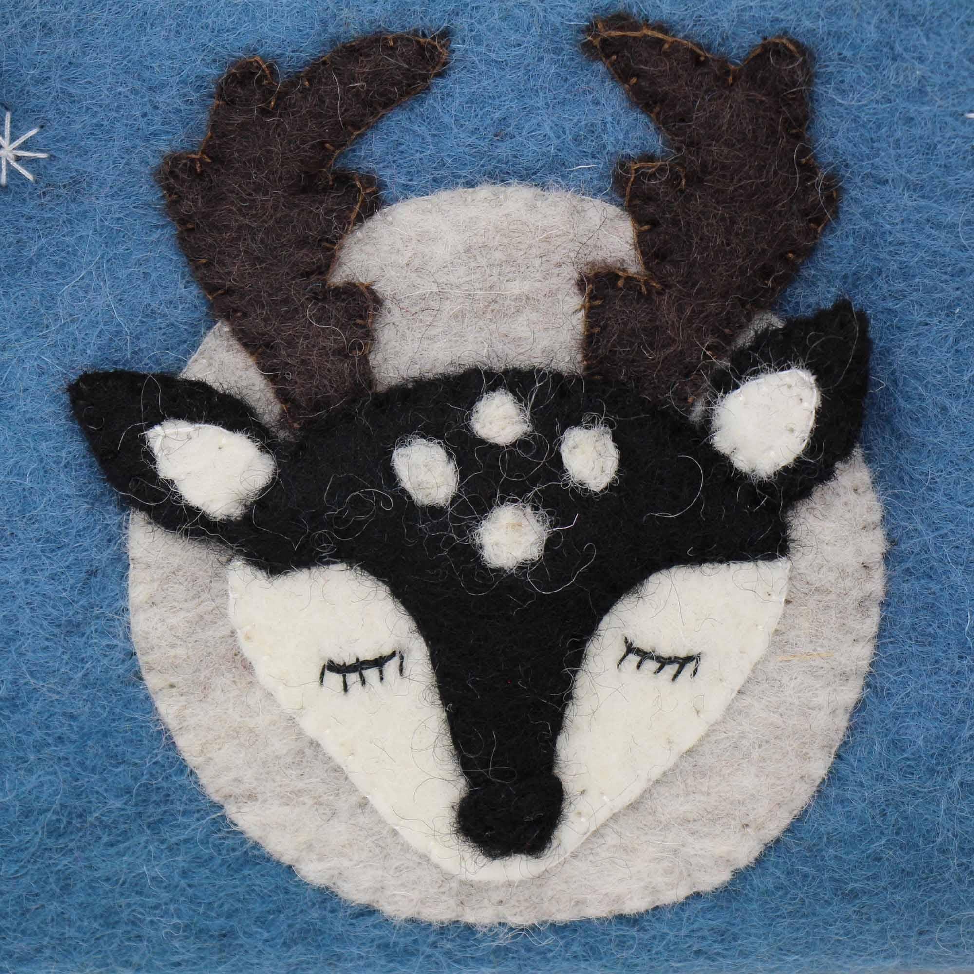 Hand Crafted Felt: Stag Pouch - Global Groove Direct