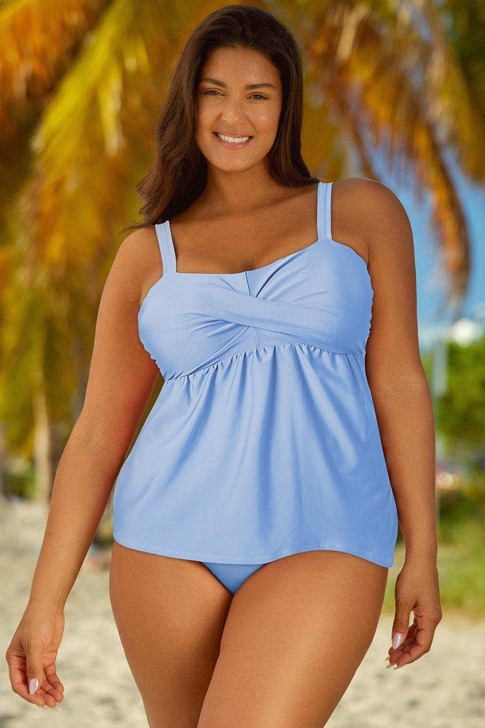 Full Size Adjustable Strap Tankini Set - Trendsi - Flyclothing LLC