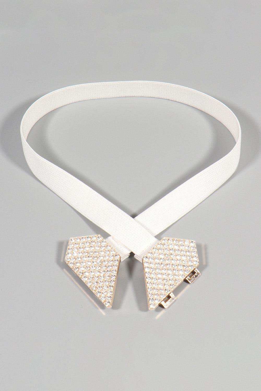 Rhinestone Heart Buckle Elastic Belt - Trendsi - Flyclothing LLC