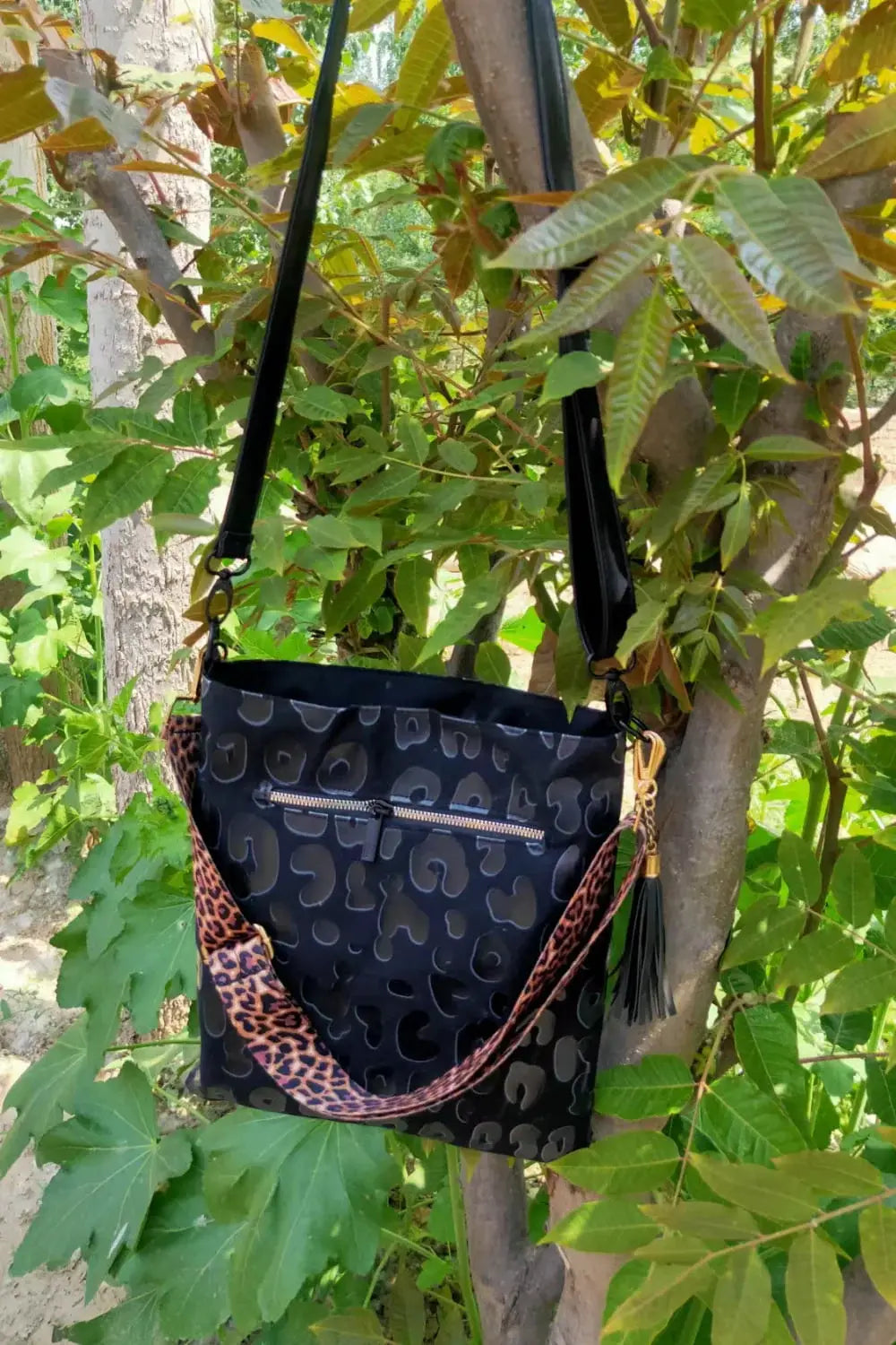 PU Leather Shoulder Bag with Tassel - Trendsi - Flyclothing LLC