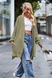 Open Front Dropped Shoulder Longline Cardigan - Trendsi - Flyclothing LLC