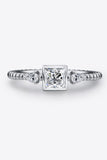 Moissanite Square Shape 925 Sterling Silver Ring