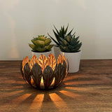 Decorative Drum Art Bowl or Votive, Mango Leaf - Haitian Artisans - Flyclothing LLC