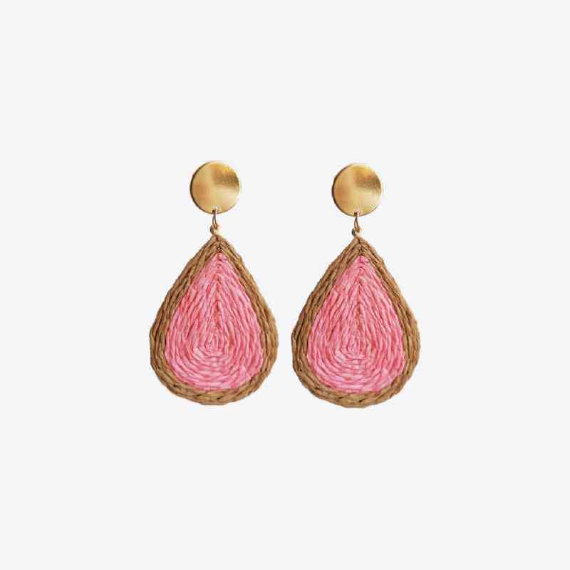 Raffia Grass Teardrop Earrings - Trendsi