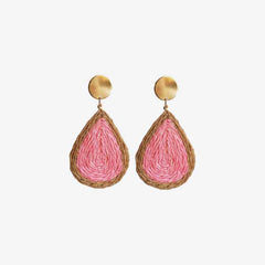 Raffia Grass Teardrop Earrings - Trendsi