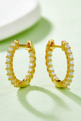 Moissanite 925 Sterling Silver Earrings - Flyclothing LLC
