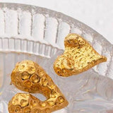 Heart Shape Stainless Steel Stud Earrings - Trendsi
