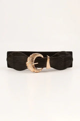 Shell Alloy Buckle Elastic Belt - Trendsi - Flyclothing LLC