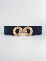 Geometric Buckle Elastic Wide Belt - Trendsi - Flyclothing LLC