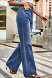 Buttoned Loose Fit Jeans with Pockets - Trendsi