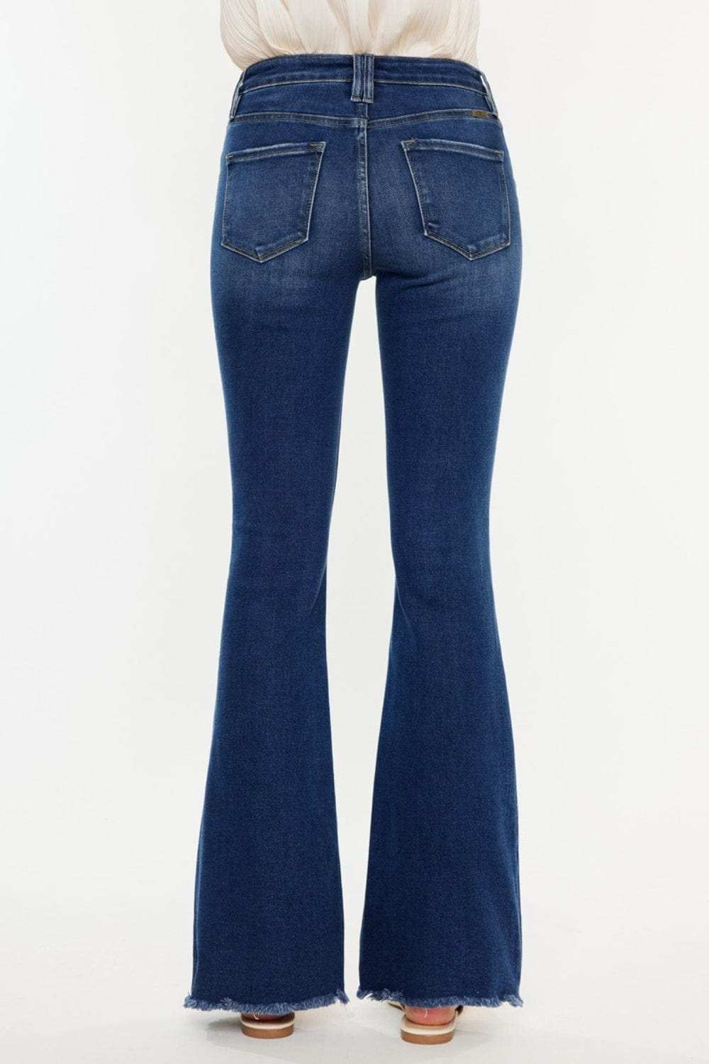 Kancan Cat's Whiskers Raw Hem Flare Jeans - Trendsi - Flyclothing LLC