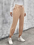 Drawstring Straight Pants with Pockets - Trendsi - Flyclothing LLC