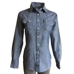 Rockmount Ranch Wear Womens Classic Chambray Sawtooth Western Shirt - Flyclothing LLC