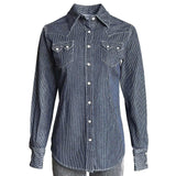 Rockmount Ranch Wear Womens Denim Pinstripe Western Shirt - Rockmount Clothing - Flyclothing LLC