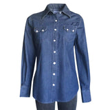 Rockmount Ranch Wear Womens Classic Stonewash Denim Sawtooth Western Shirt - Rockmount Clothing - Flyclothing LLC