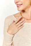 Adored Pearl Stainless Steel Open Ring - Trendsi - Flyclothing LLC