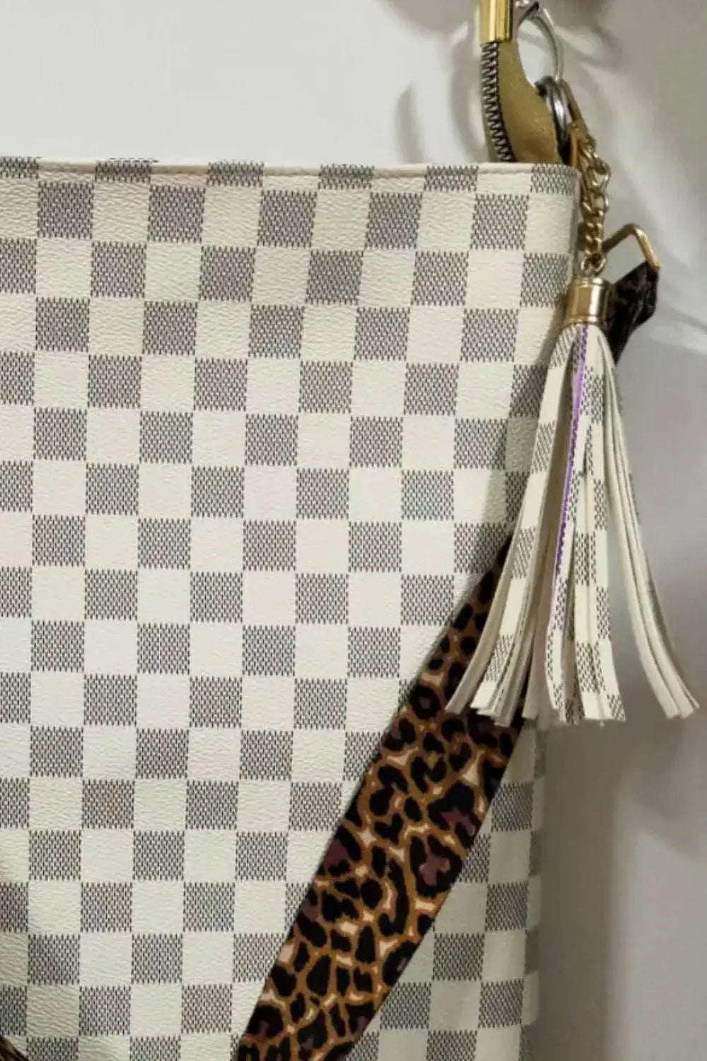 PU Leather Shoulder Bag with Tassel - Trendsi - Flyclothing LLC