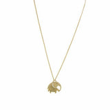 Elephant Pendant Brass Necklace - Asha Handicrafts