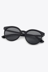 Round Full Rim Polycarbonate Frame Sunglasses - Trendsi - Flyclothing LLC