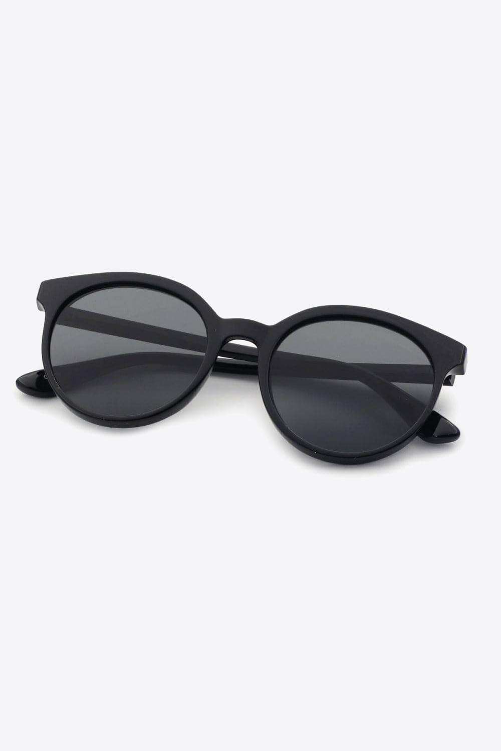 Round Full Rim Polycarbonate Frame Sunglasses - Trendsi - Flyclothing LLC