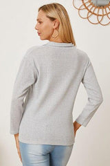 Collared Neck Dropped Shoulder T-Shirt - Trendsi