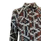 Rockmount Clothing Women's Premium Flannel Chenille Jacquard Western Shirt in Black & Brown - Rockmount Clothing - Flyclothing LLC