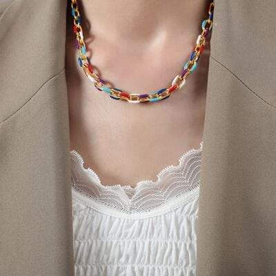 18K Gold-Plated Titanium Steel Necklace - Trendsi - Flyclothing LLC