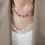 18K Gold-Plated Titanium Steel Necklace - Trendsi - Flyclothing LLC
