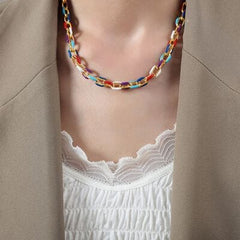 18K Gold-Plated Titanium Steel Necklace - Trendsi