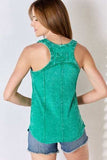 Zenana Washed Racerback V-Neck Tank - Trendsi - Flyclothing LLC
