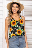 Floral Scoop Neck Tank Top - Trendsi
