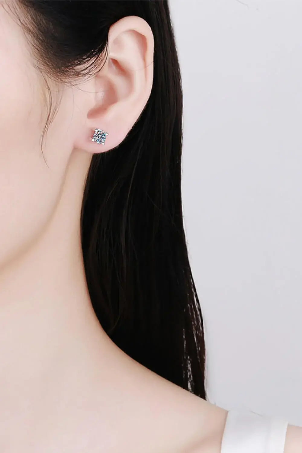 Limitless Love 1 Carat Moissanite Stud Earrings - Trendsi - Flyclothing LLC