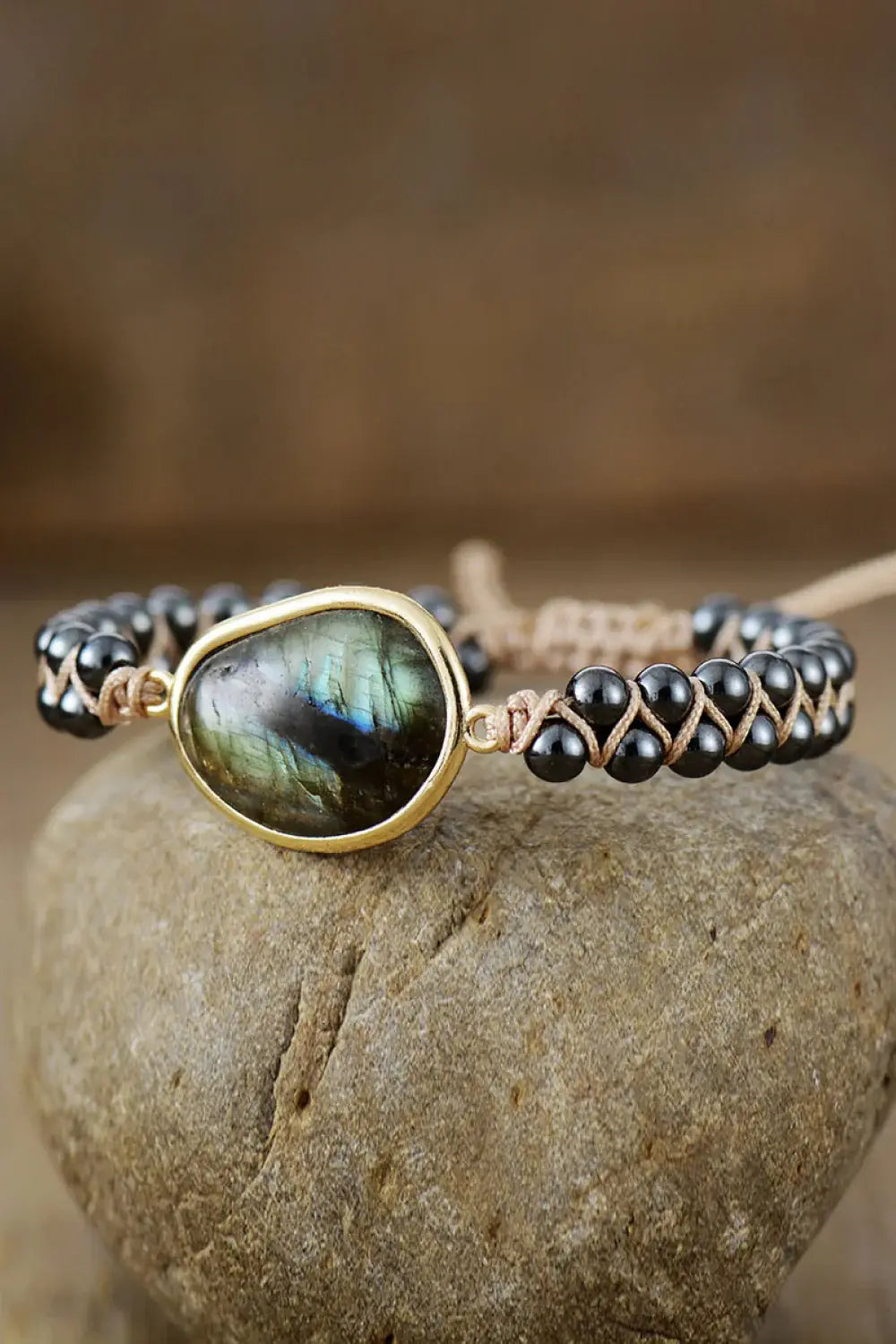 Natural Stone Beaded Bracelet - Trendsi - Flyclothing LLC