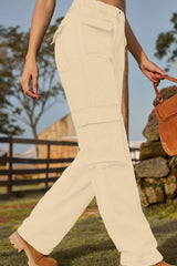 Loose Fit Long Jeans with Pockets - Trendsi - Flyclothing LLC