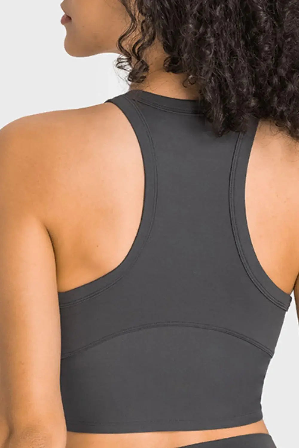 Racerback Cropped Sports Tank - Trendsi - Flyclothing LLC