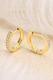 Inlaid Moissanite Hoop Earrings - Trendsi - Flyclothing LLC