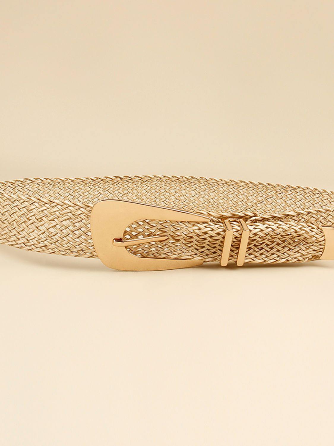 Irregular Buckle Braid Belt - Trendsi