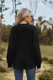V-Neck Dropped Shoulder Blouse - Trendsi - Flyclothing LLC
