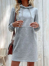 Striped Drawstring Long Sleeve Hoodie - Trendsi - Flyclothing LLC